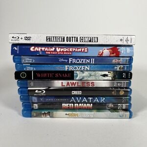 Blu Ray Lot of 10 - Mixed - Animation, Action, Gripping Story,‎ Courage, Believe